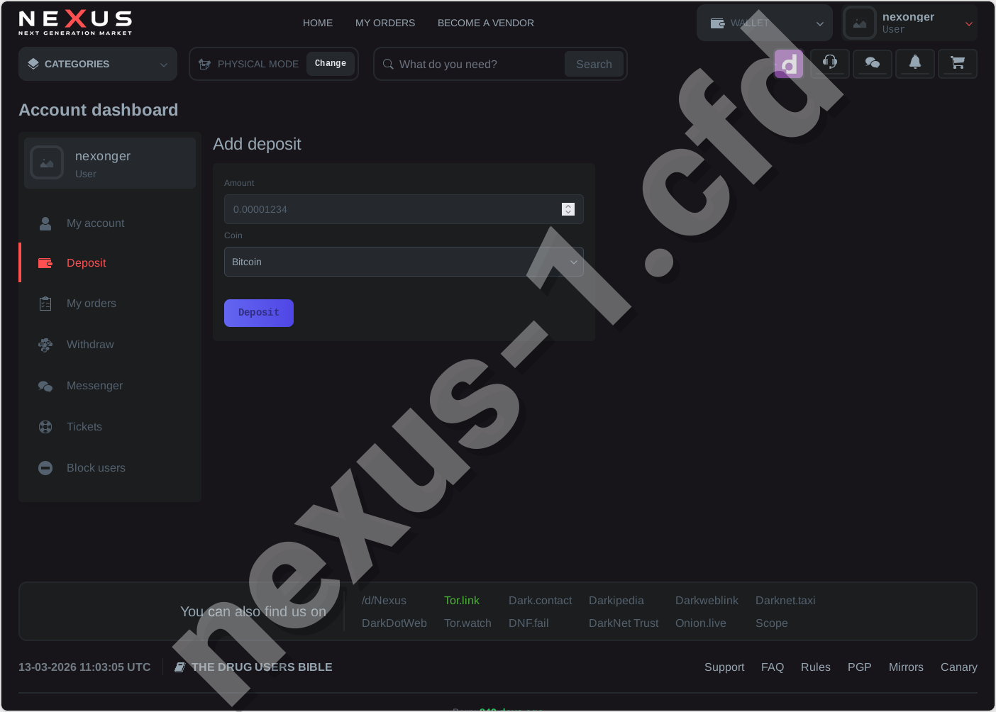 Nexus Market Walletless Payment - Nexus Onion